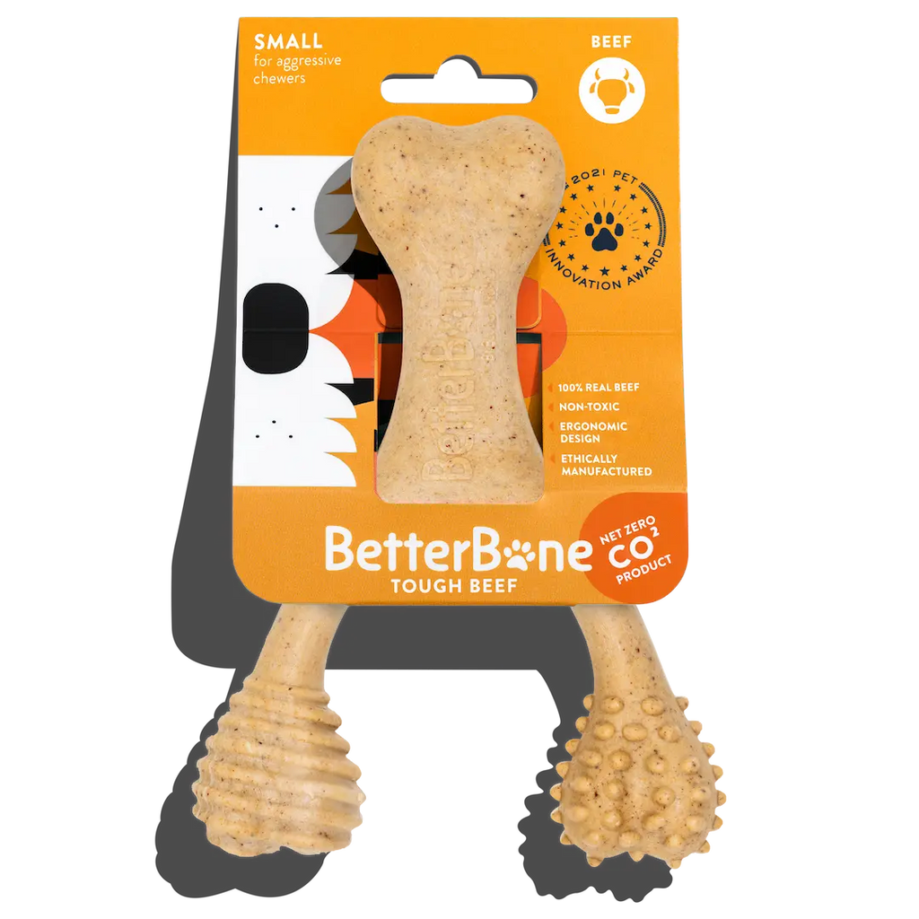 BetterBone Tough All-Natural Sustainable Chew Toy Small Beef Flavor