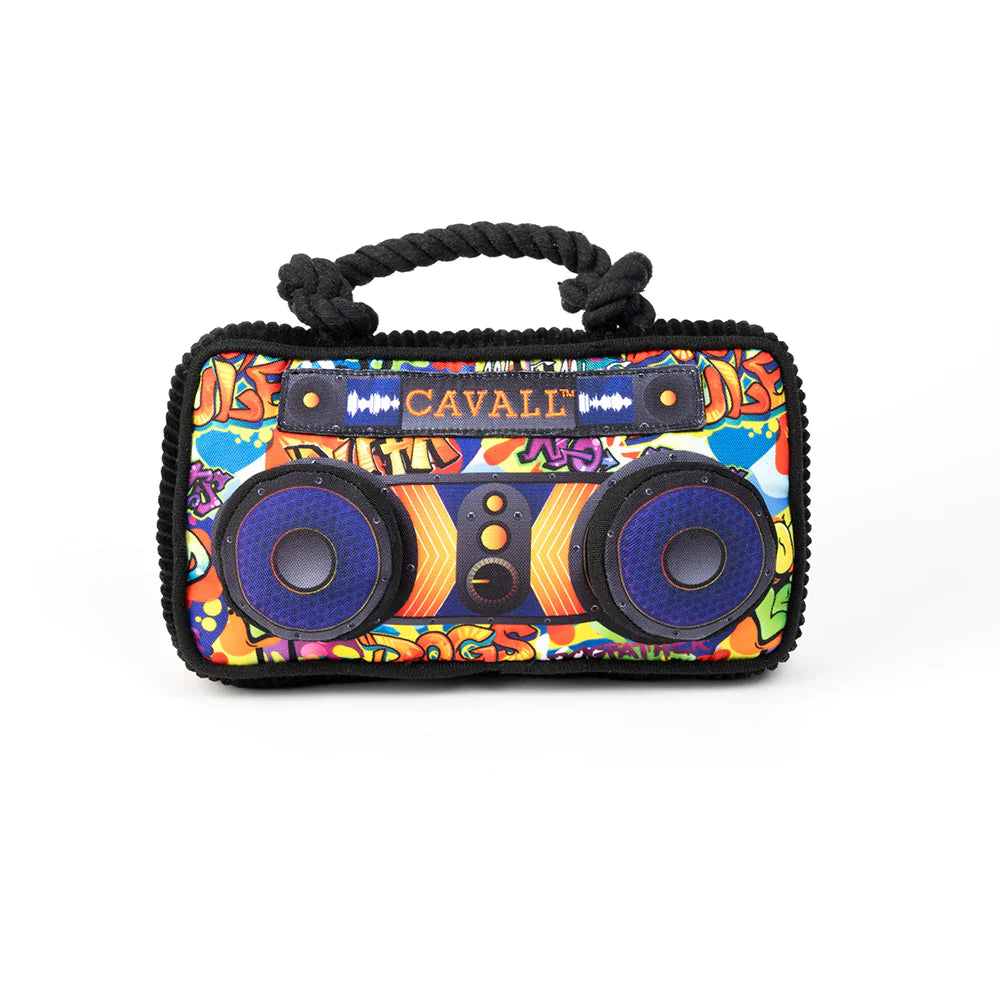 Cavall Street Art Boom Box Dog Toy