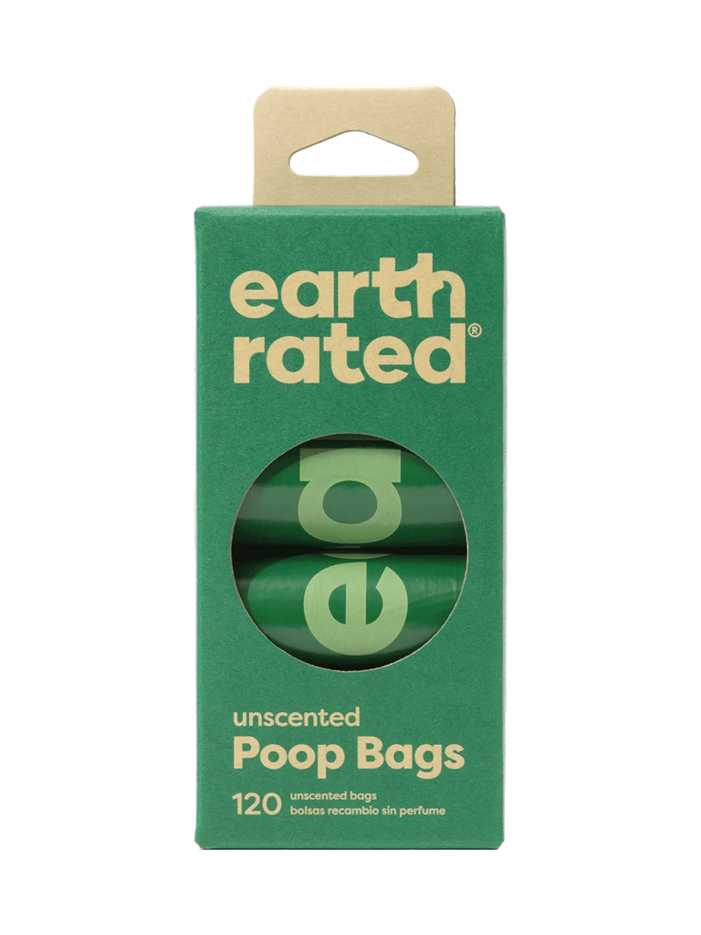 Earth Rated Poop Bags 8 Unscented Refill Rolls 120ct