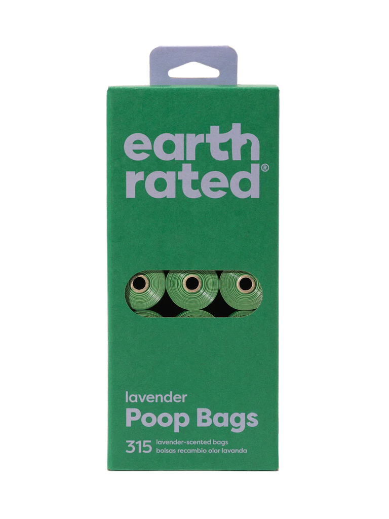 Earth Rated Poop Bags Bulk 21 Lavendar Scented Refill Rolls 315ct
