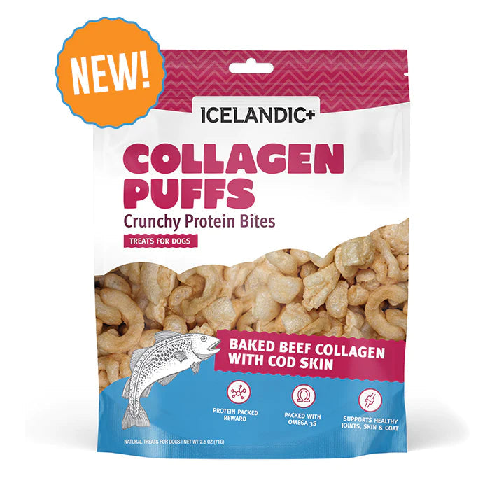 Icelandic Dog Collagen Puffs Bites w/ Fish 2.5oz