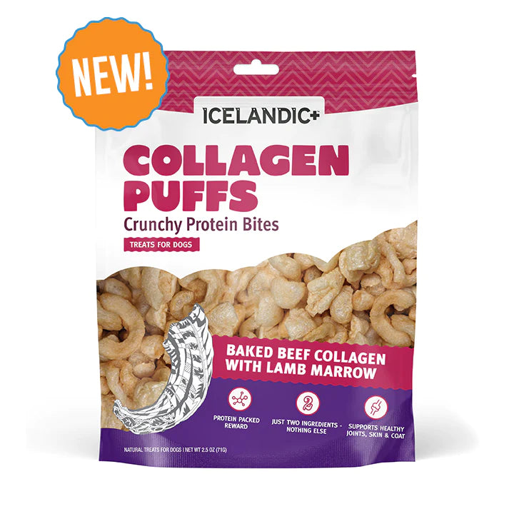 Icelandic Dog Collagen Puffs Bites w/ Marrow 2.5oz
