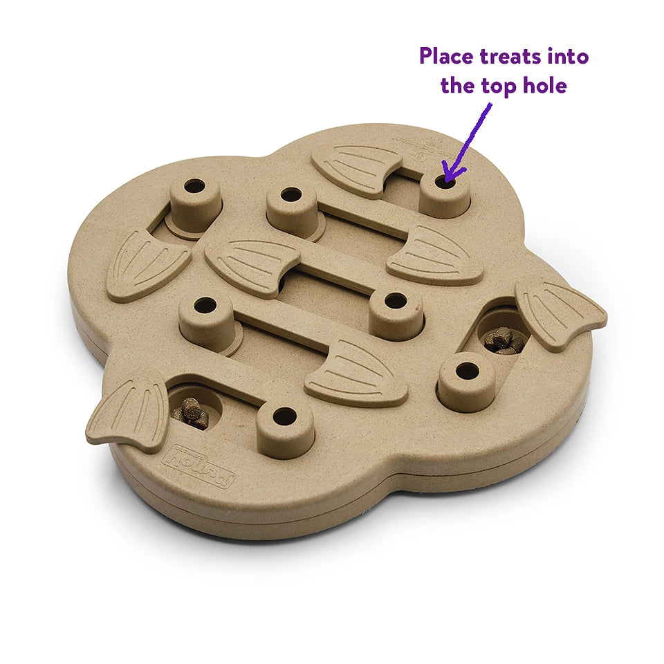 Nina Ottosson Dog Hide N'Slide Composite Puzzle Brown Level 2