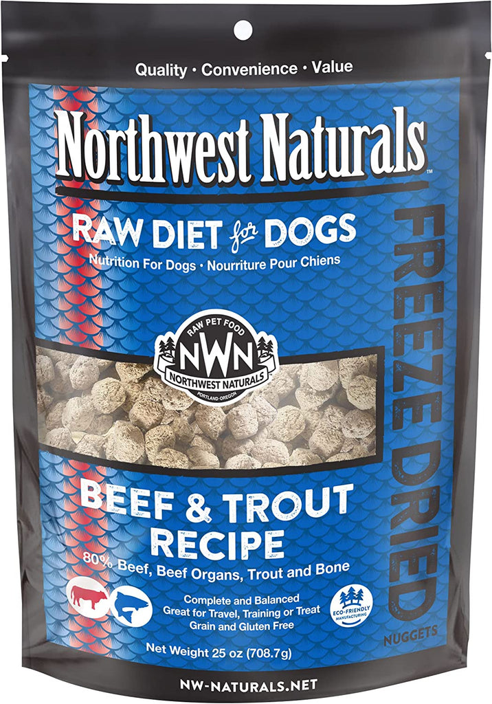 Northwest Naturals Freeze Dried Beef & Trout Nuggets 25oz