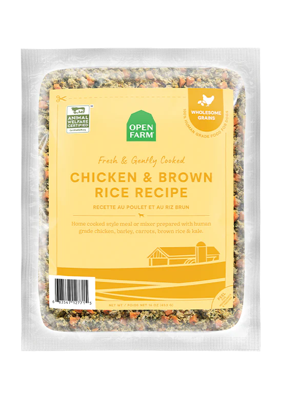 Open Farm Gently Cooked Chicken & Brown Rice Dog Recipe 16oz