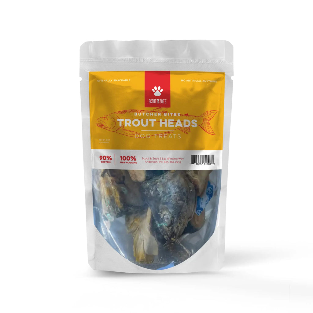 Scout & Zoe's Freeze Dried Trout Head each