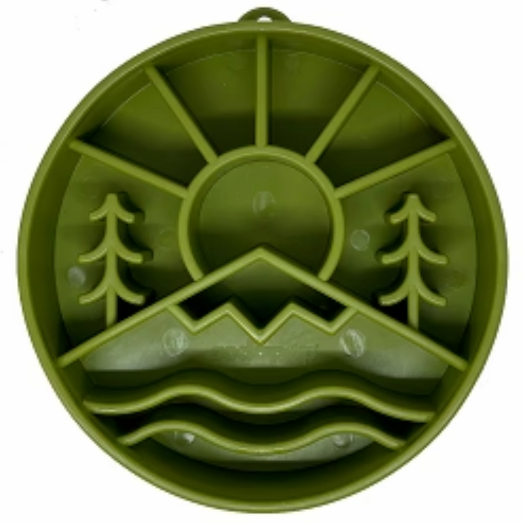 SodaPup Great Outdoors Slow Feeder Bowl Green