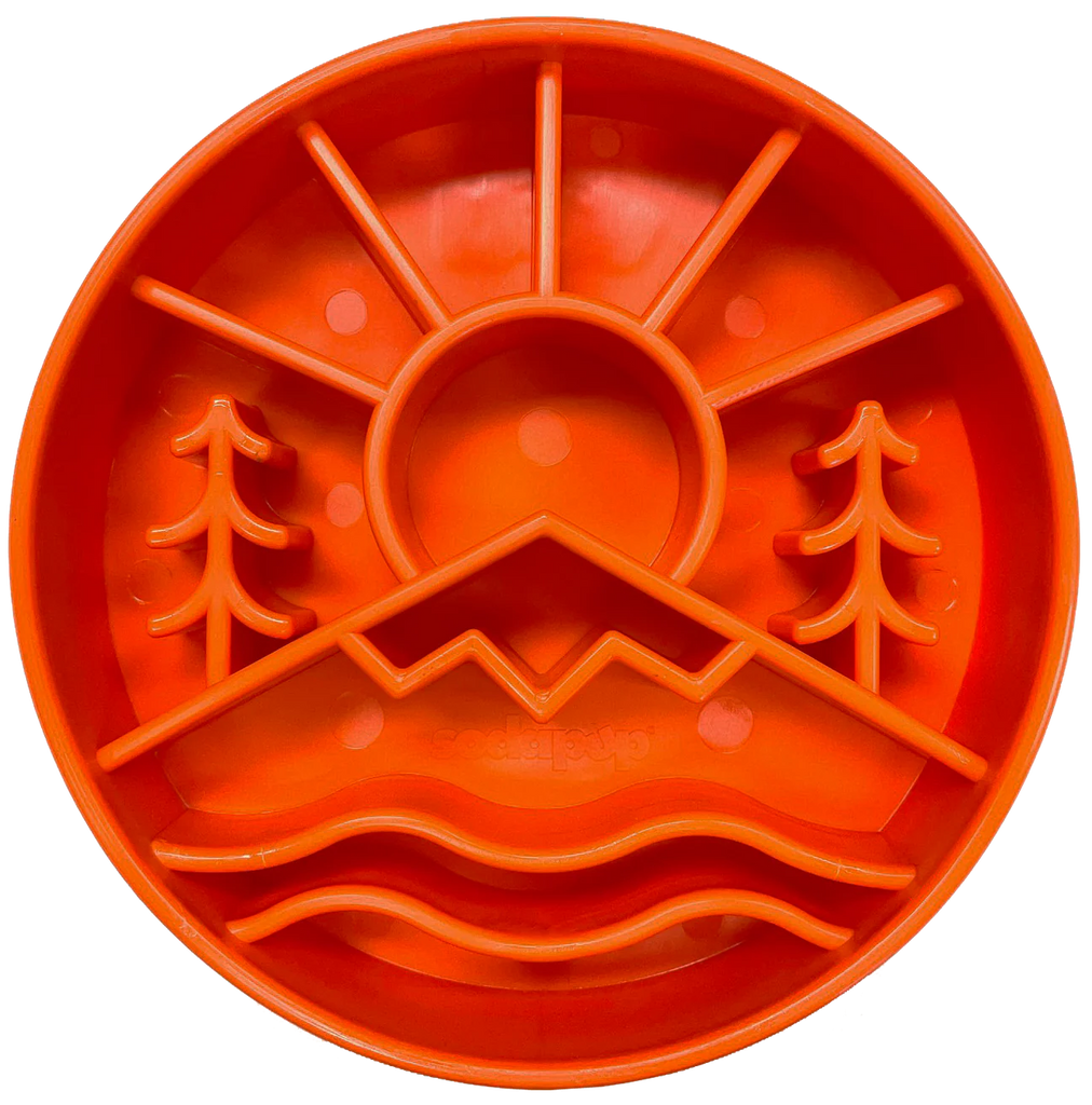 SodaPup Great Outdoors Slow Feeder Bowl Orange