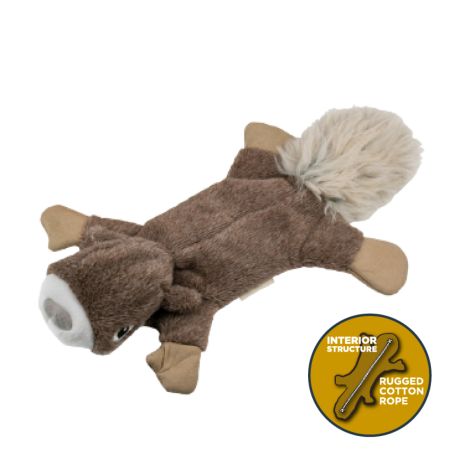 Tall Tails Plush Stuffless Squirrel Dog Toy 16