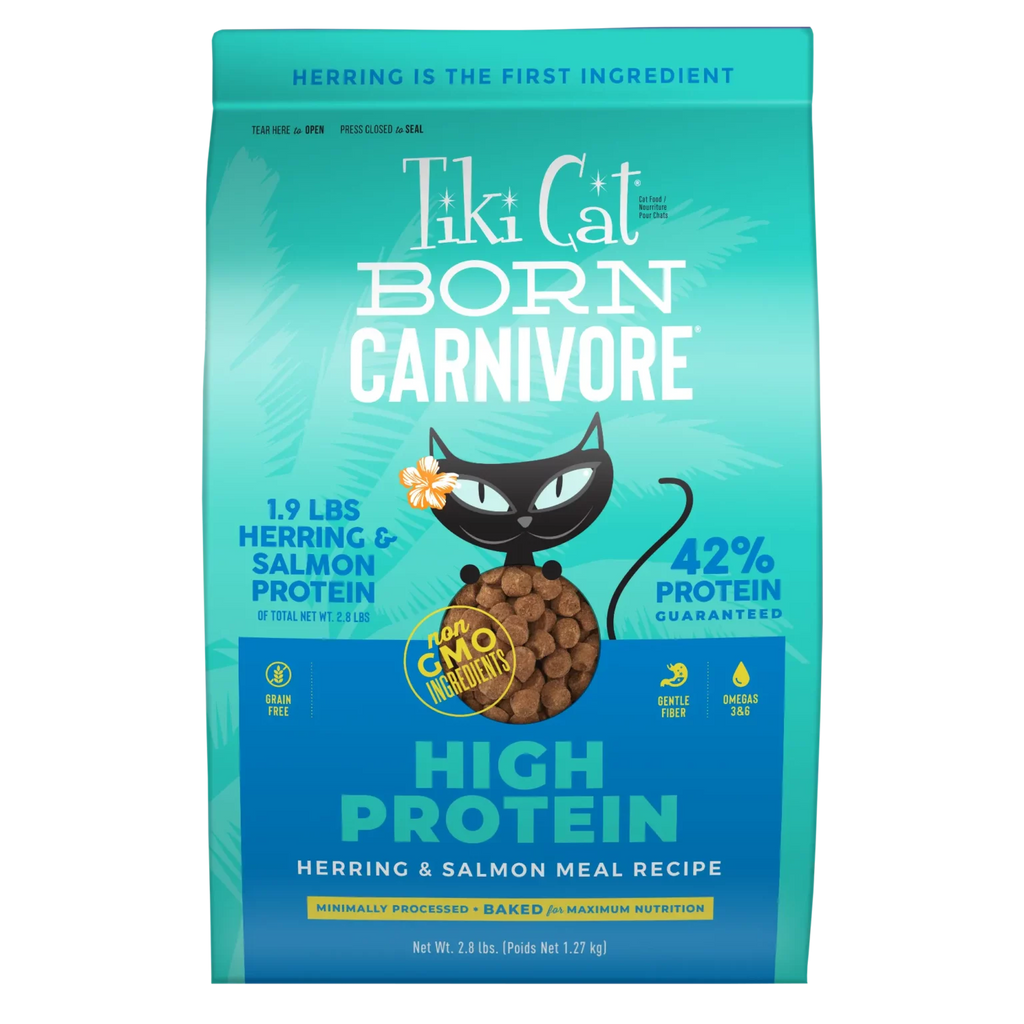 Tiki Cat Born Carnivore High ProteinDry Cat Food Fish Luau 2.8lbs