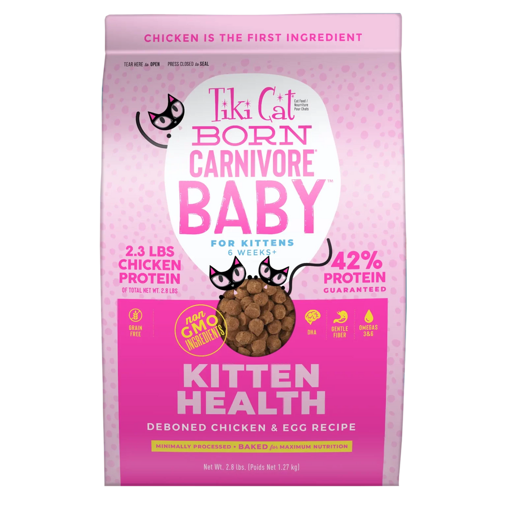Tiki Cat Born Carnivore Kitten Chicken & Eggs Food 2.8lbs