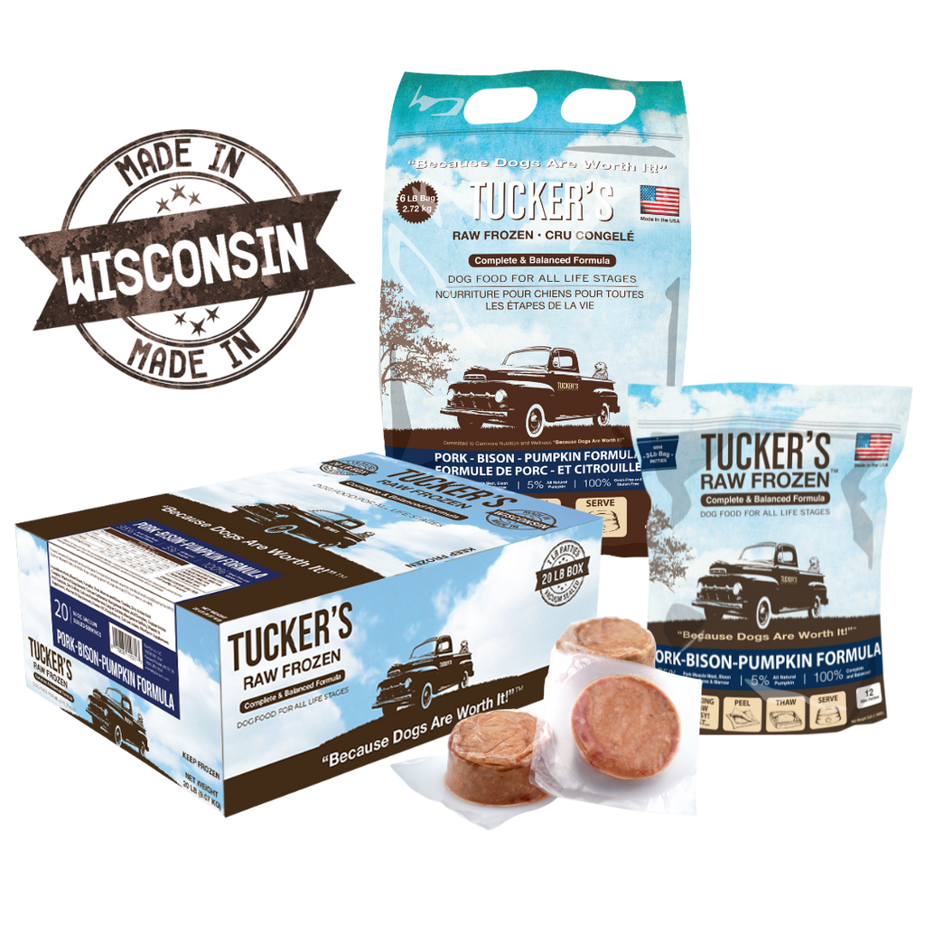 Tucker's Frozen Pork, Bison & Pumpkin Bulk Box 20lbs