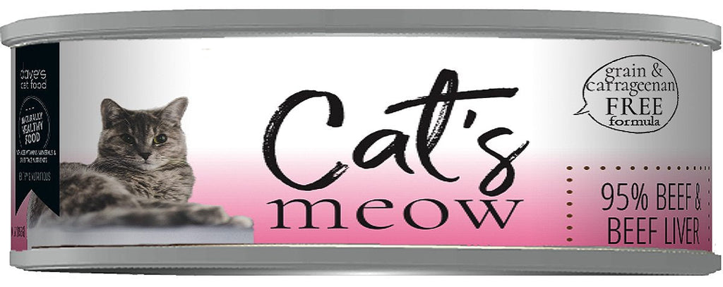 Dave's Cats Meow 95% Cat Food Can Beef with Liver 5.5oz