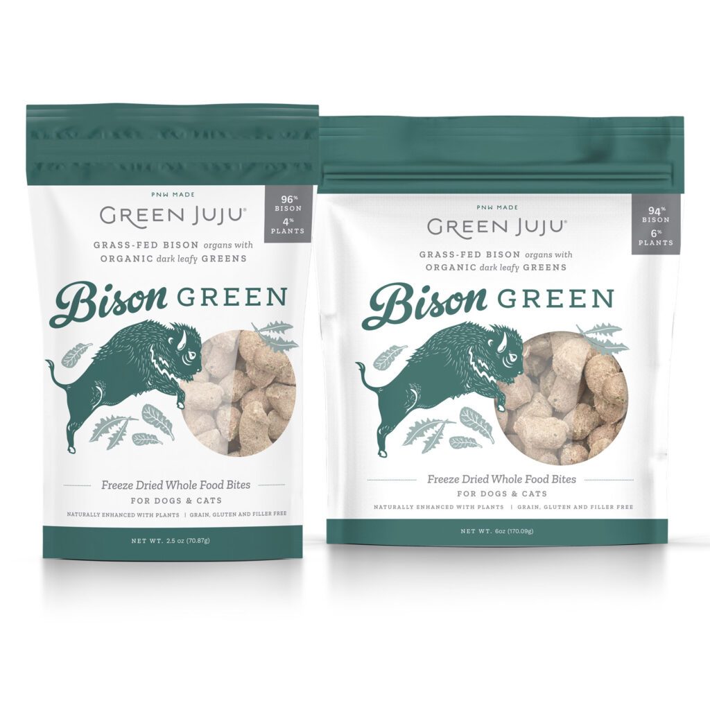 Green Juju Dog Freeze Dried Bison Green Bites 2.5oz