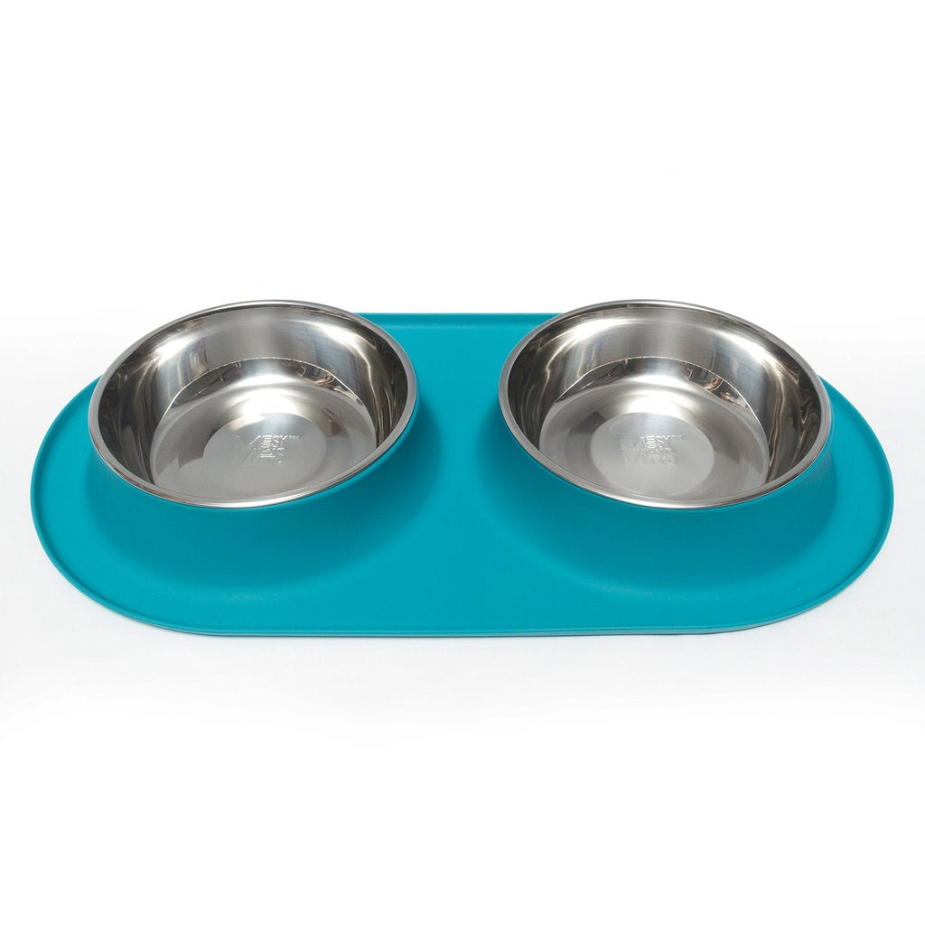 MESSY MUTTS DOUBLE FEEDER 1.5 CUP BLUE