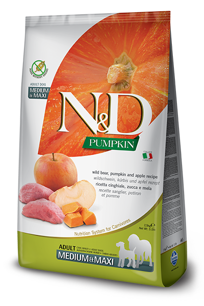N&D PUMPKIN GRAIN FREE ADULT DOG DRY BOAR AND APPLE 26.4lb