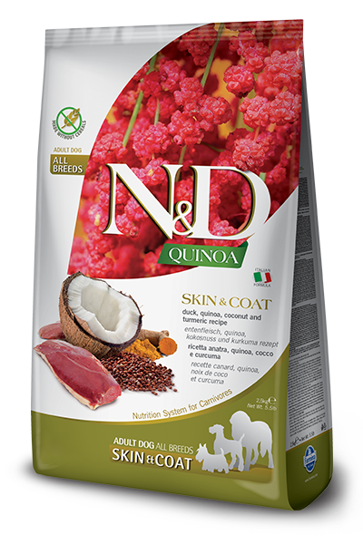 N&D QUINOA ADULT DOG DRY SKIN AND COAT DUCK 15.4LB