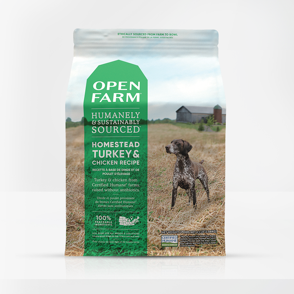 OPEN FARM HOMESTEAD DOG FOOD 4.5LB TURK/CHIC