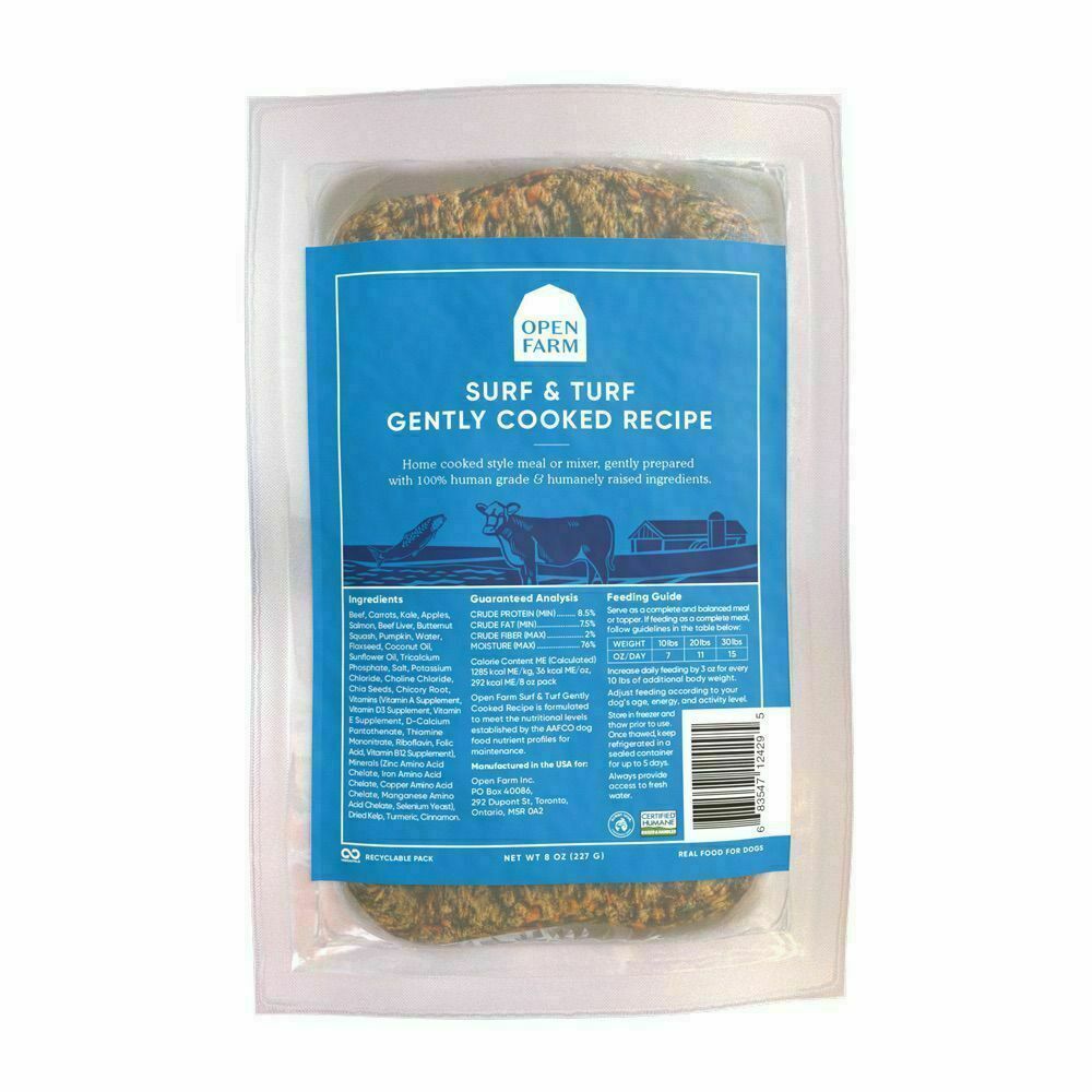 Open Farm Gently Cooked Surf and Turf Dog Recipe 8oz