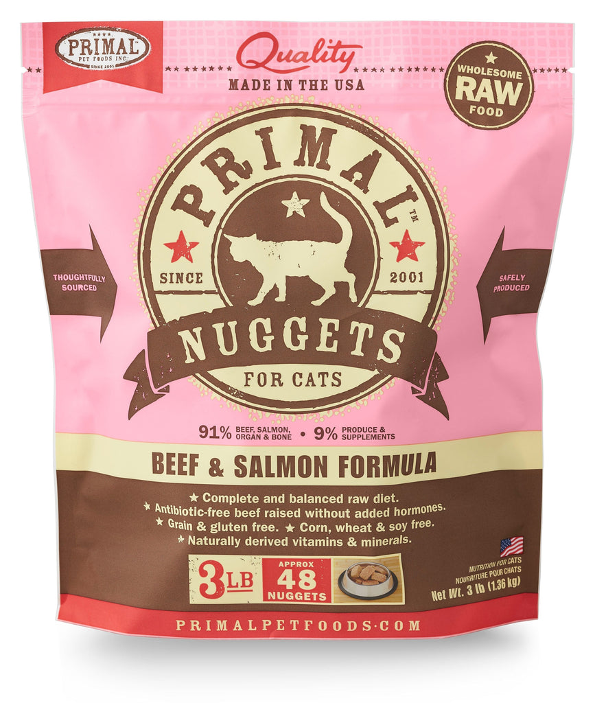 Primal Cat Beef-Salmon Nuggets 3lb