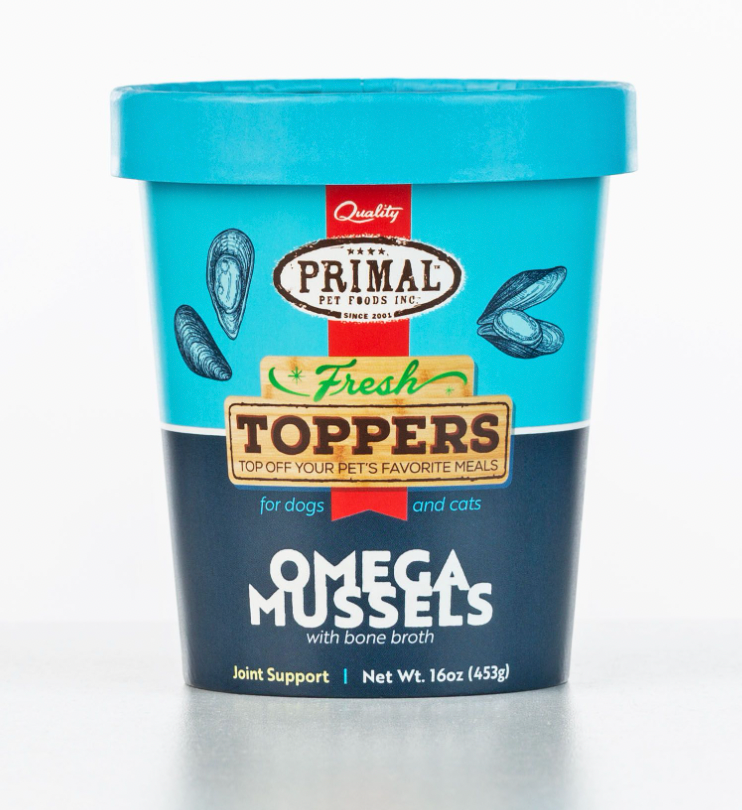 Primal Fresh Topper Omega Mussels 16oz
