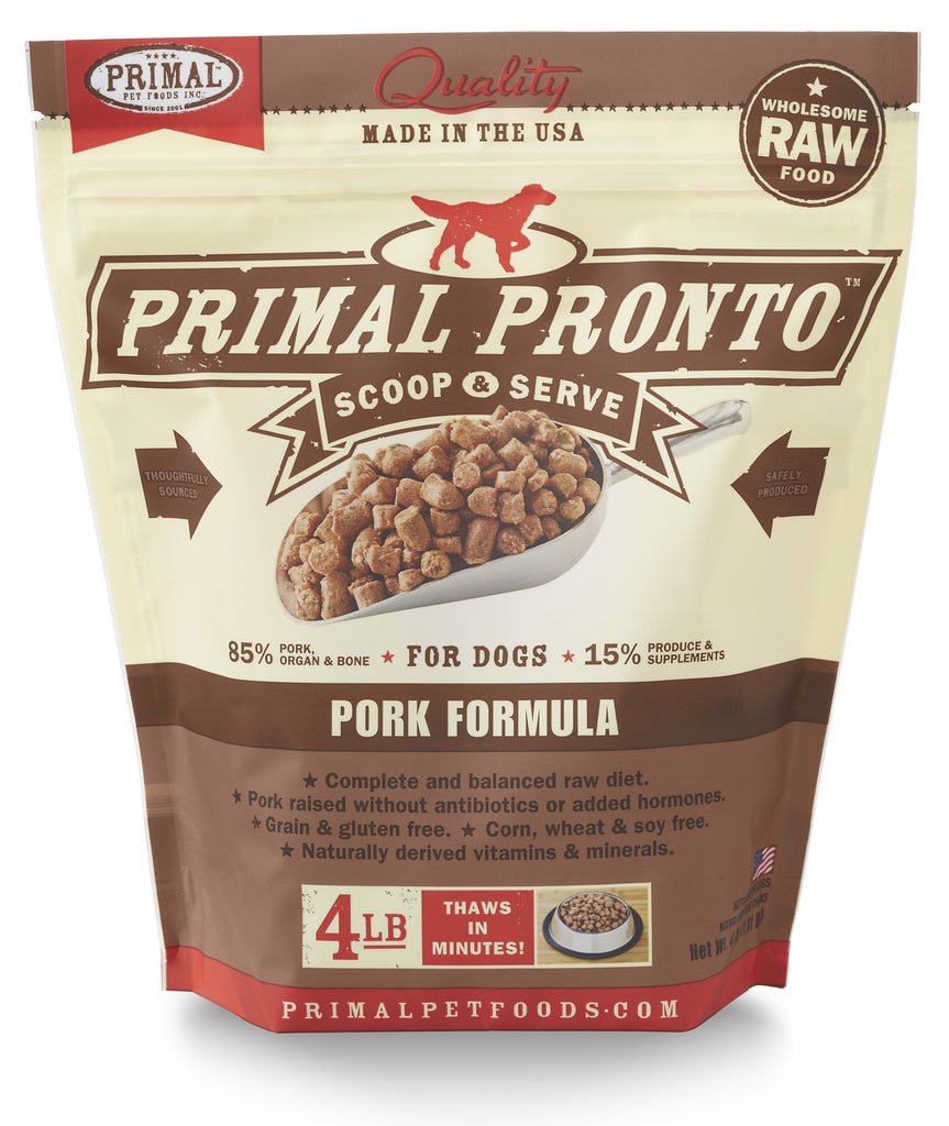 Primal Pronto Dog Pork 4lb