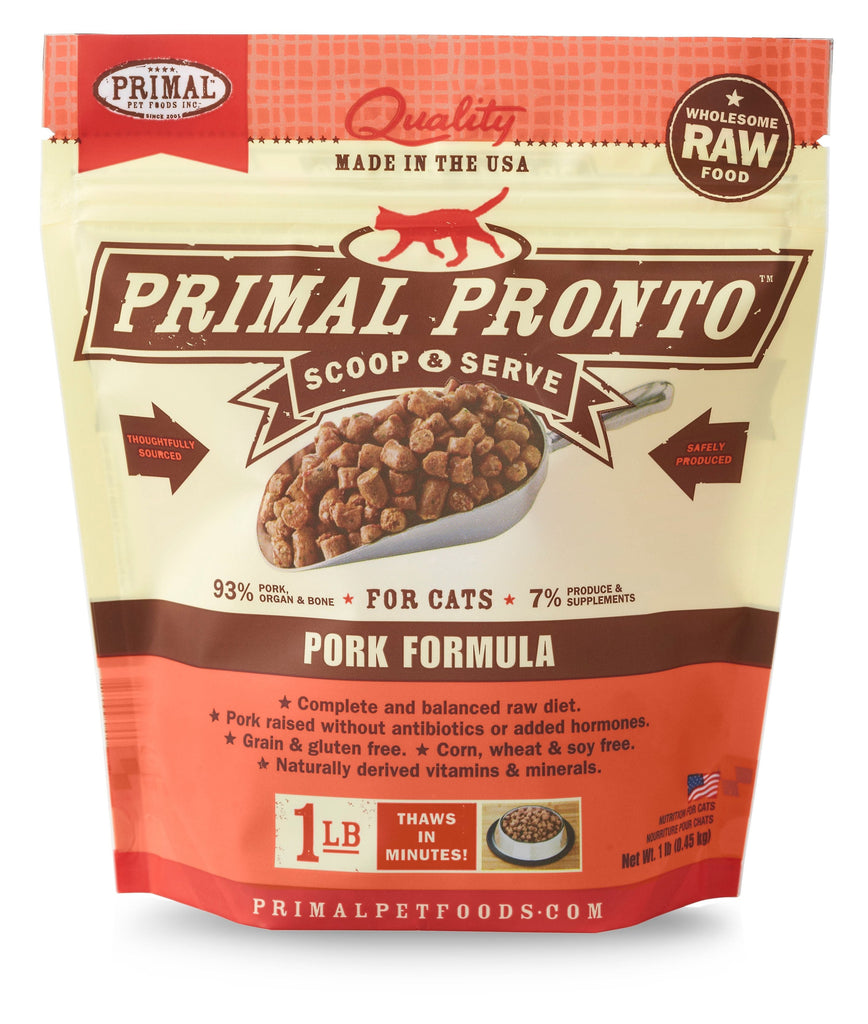 Primal Pronto Feline Pork 1lbs