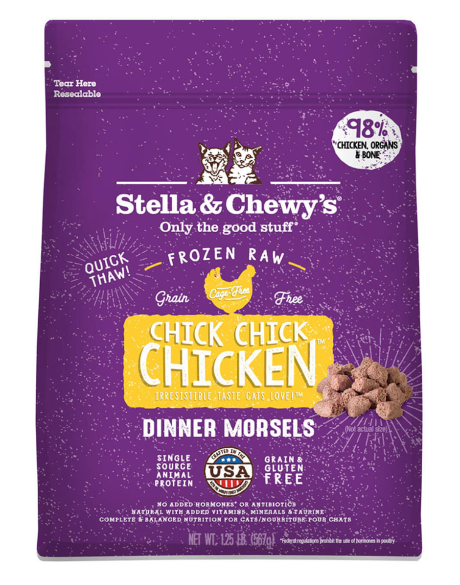 Stella and Chewy s Cat Frozen Raw Chick Chicken Morsels 3lb Four