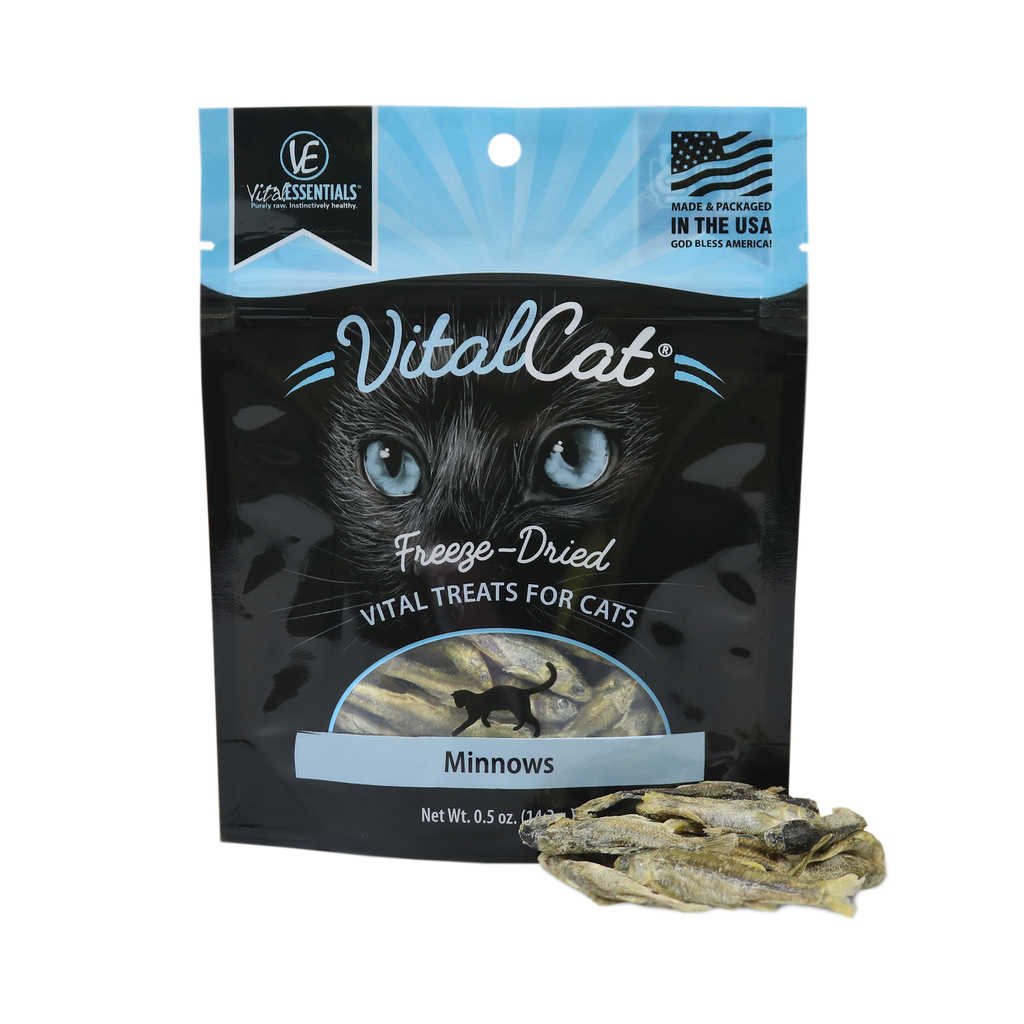 VITAL ESSENTIALS FREEZE DRIED MINNOW CAT TREAT .5OZ
