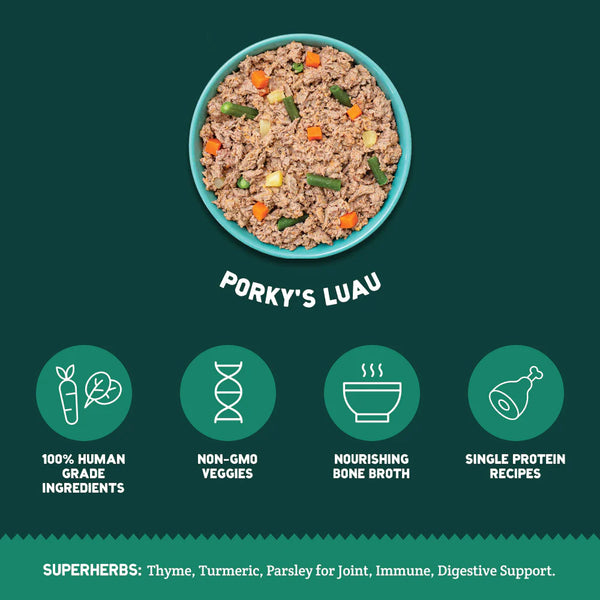 A Pup Above Grain Free Porky's Luau Gently Cooked Food 3lbs-Four Muddy Paws
