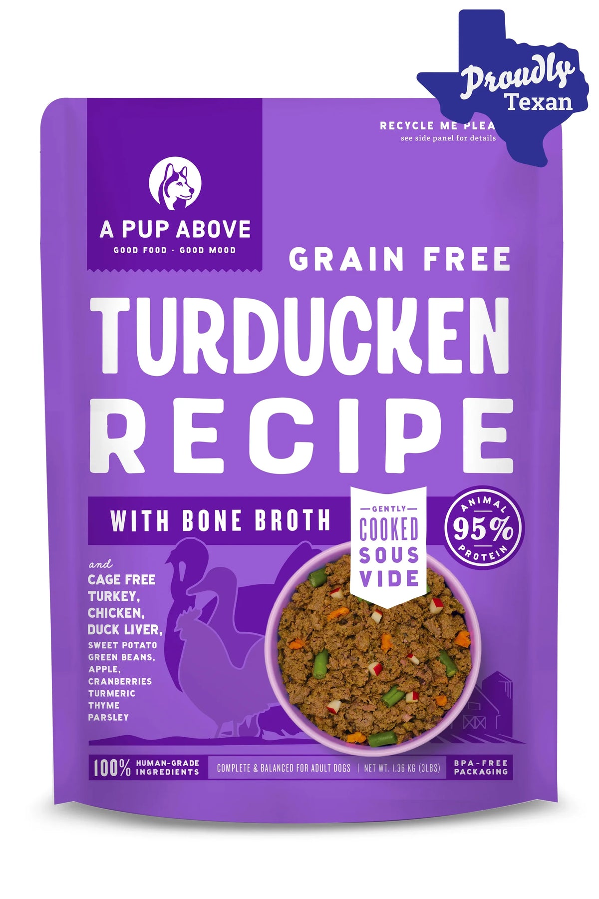 A Pup Above Grain Free Turducken Gently Cooked Food 7lbs-Four Muddy Paws