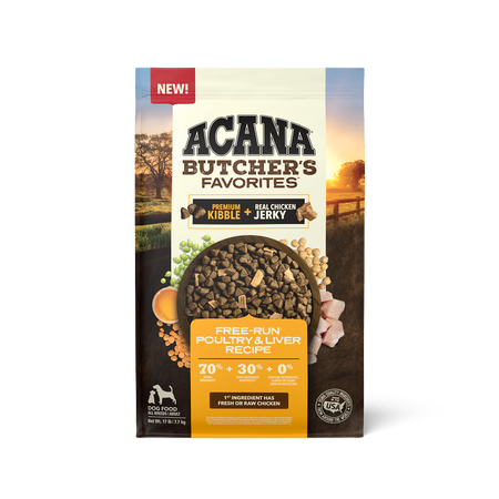 Acana Grain Free Butcher's Favorites Poultry Dog Food 4lbs-Four Muddy Paws