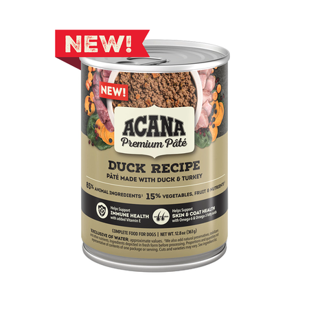 Acana Grain Free Pate Duck Can Dog Food 12.8oz-Four Muddy Paws