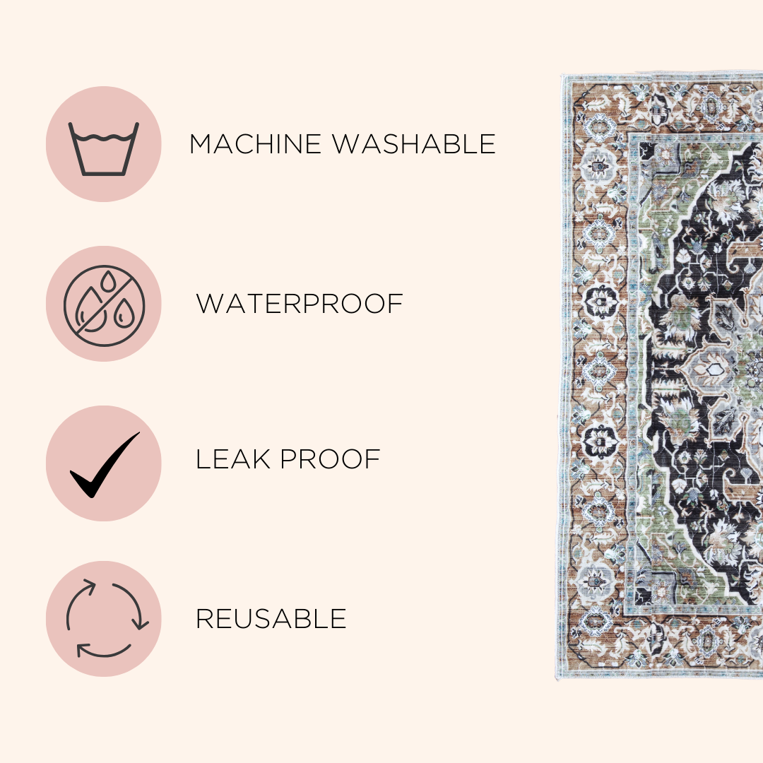 Avalon Society Washable Pet Mat Hana Rose-Four Muddy Paws