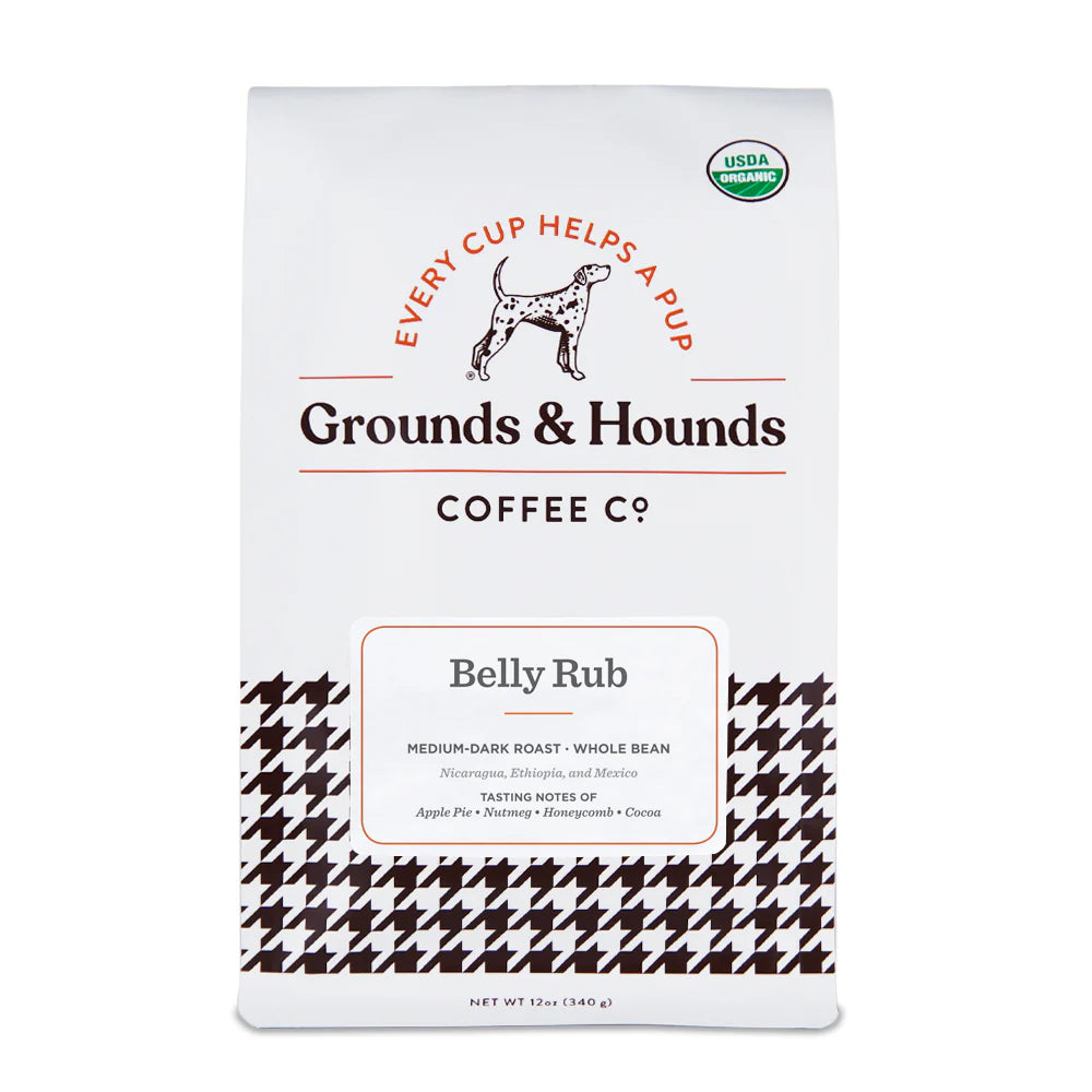 Belly Rub Blend Whole Bean Coffee 12oz-Four Muddy Paws