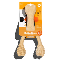BetterBone Tough All-Natural Sustainable Chew Toy Large Beef Flavor-Four Muddy Paws