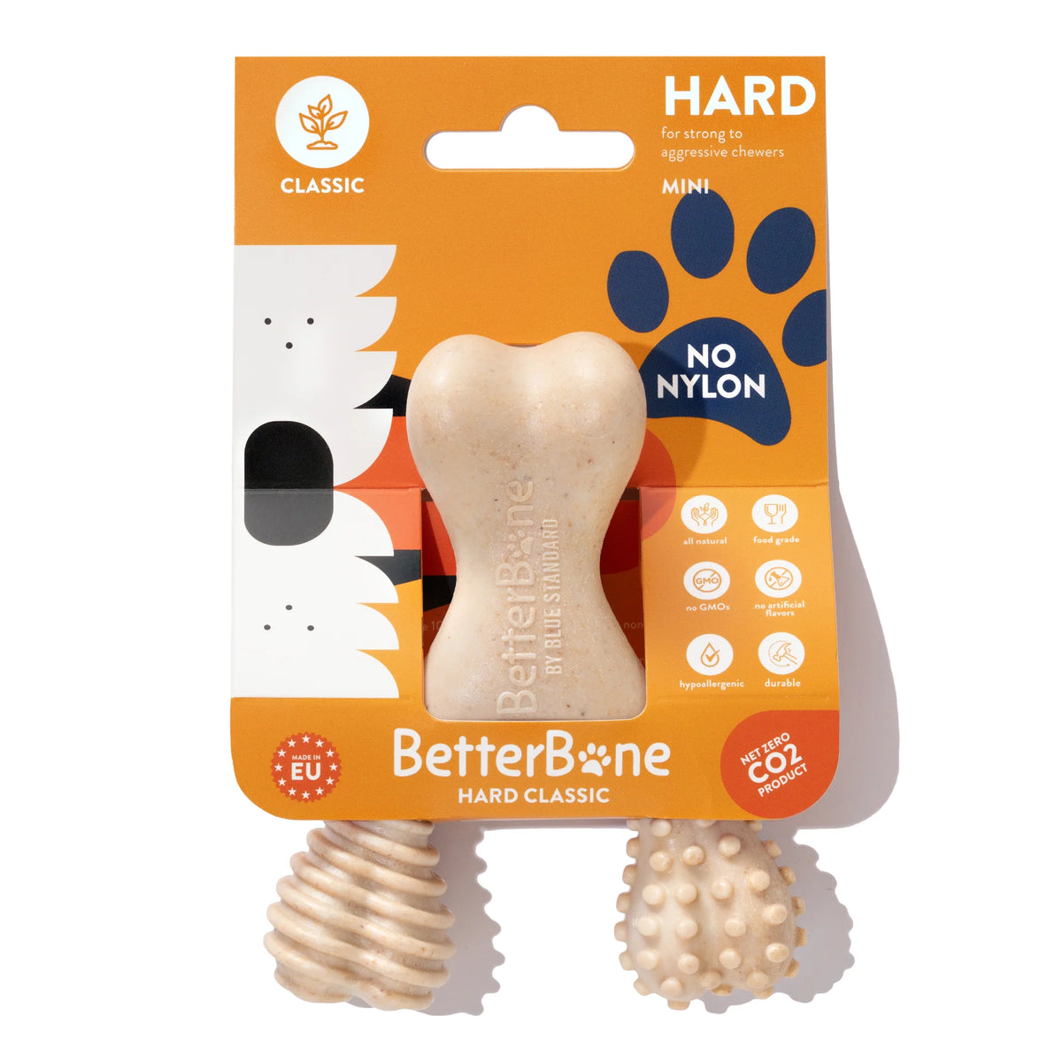 BetterBone Tough All-Natural Sustainable Chew Toy Mini Beef Flavor-Four Muddy Paws