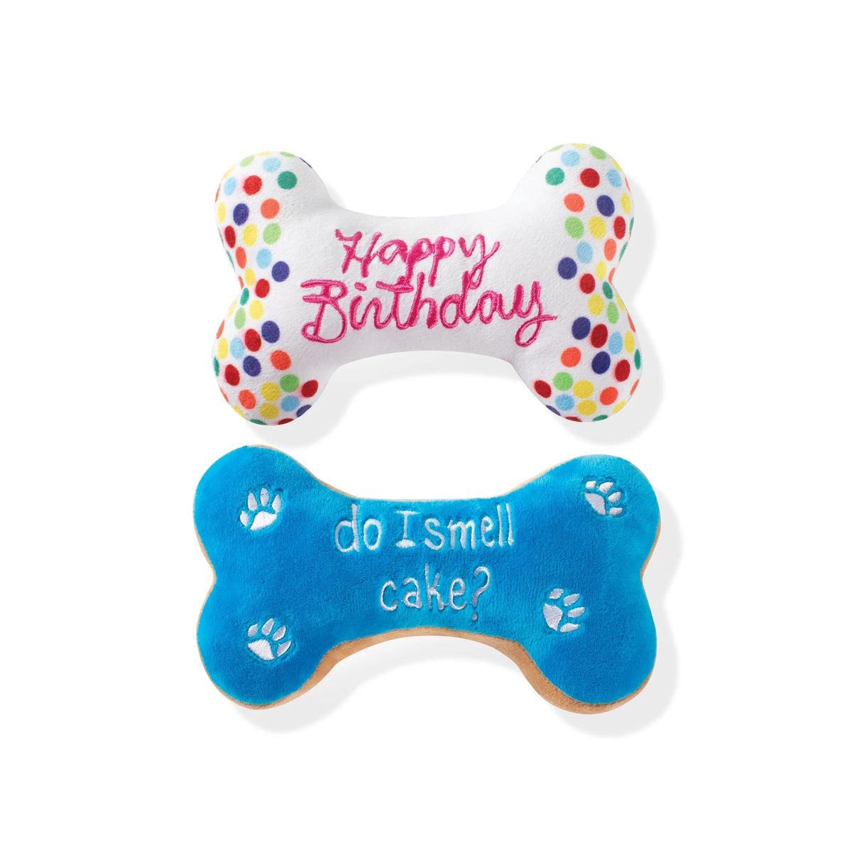 Birthday Bone Cookies Plush Dog Toy-Four Muddy Paws