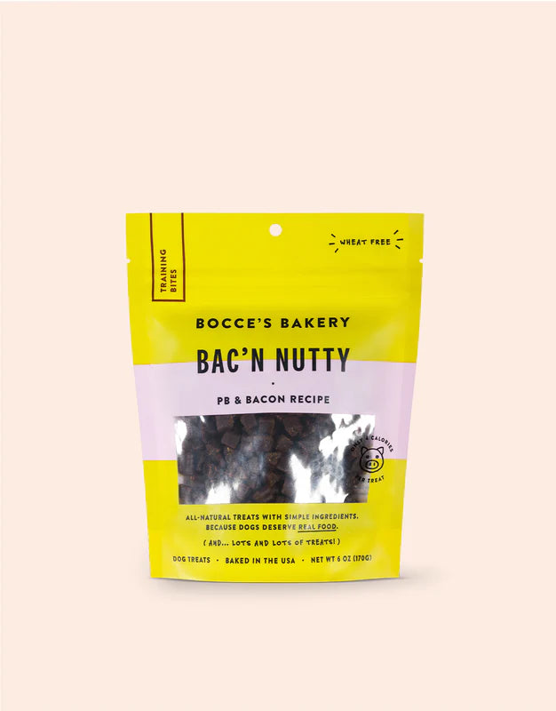 Bocce's Bac N Nutty Training Treats 6oz-Four Muddy Paws