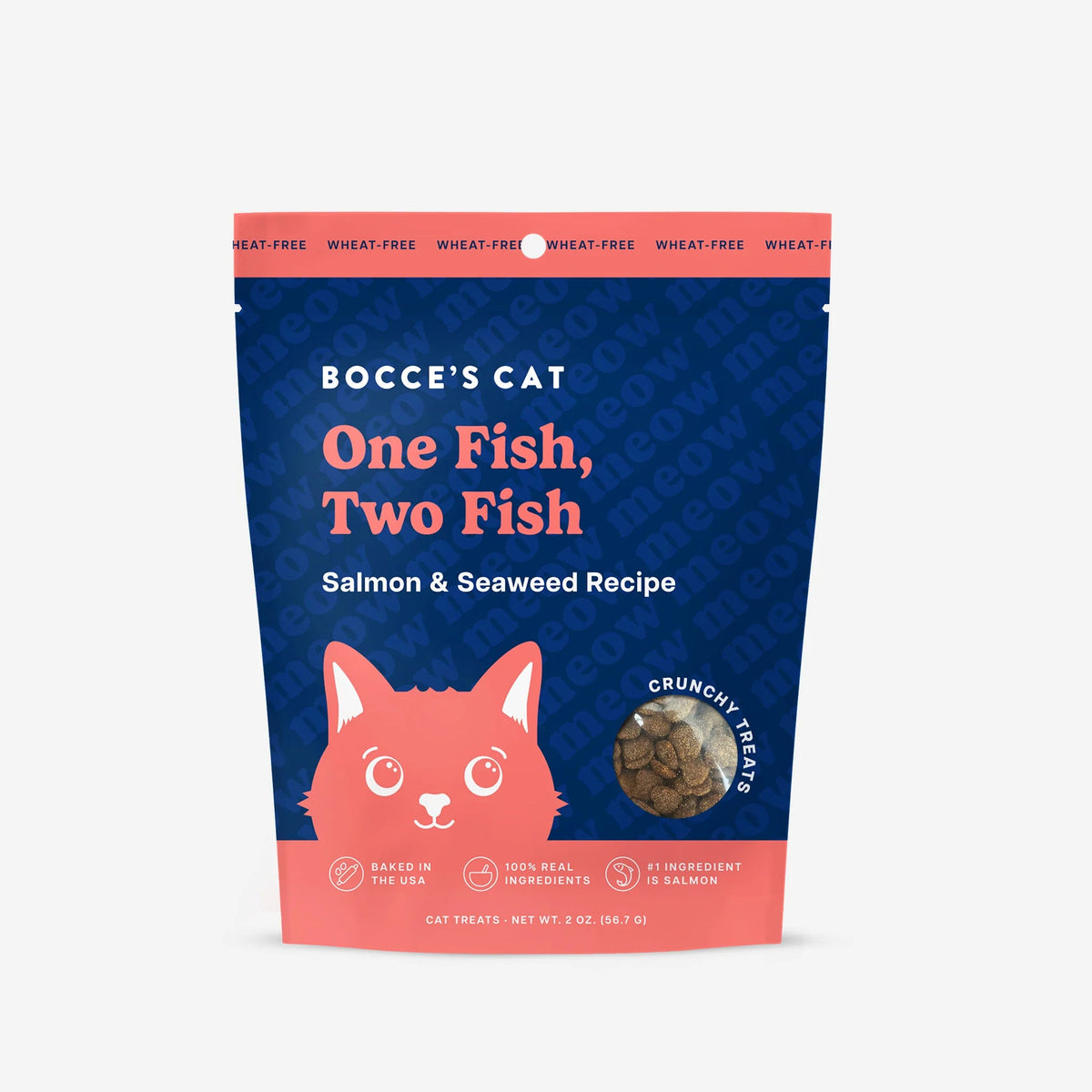 Bocce's Bakery 1 Fish 2 Fish Crunchy Cat Treat 2oz-Four Muddy Paws