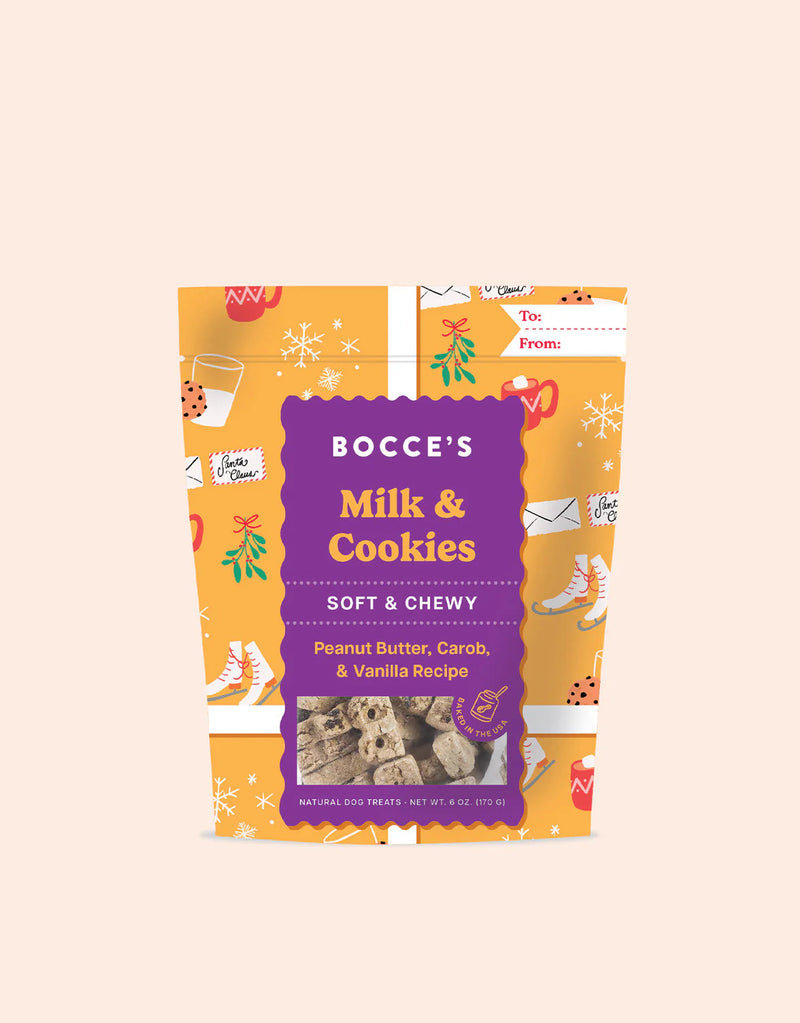 Bocce's Milk 'n Cookies Soft Chew Dog Treats 6oz-Four Muddy Paws