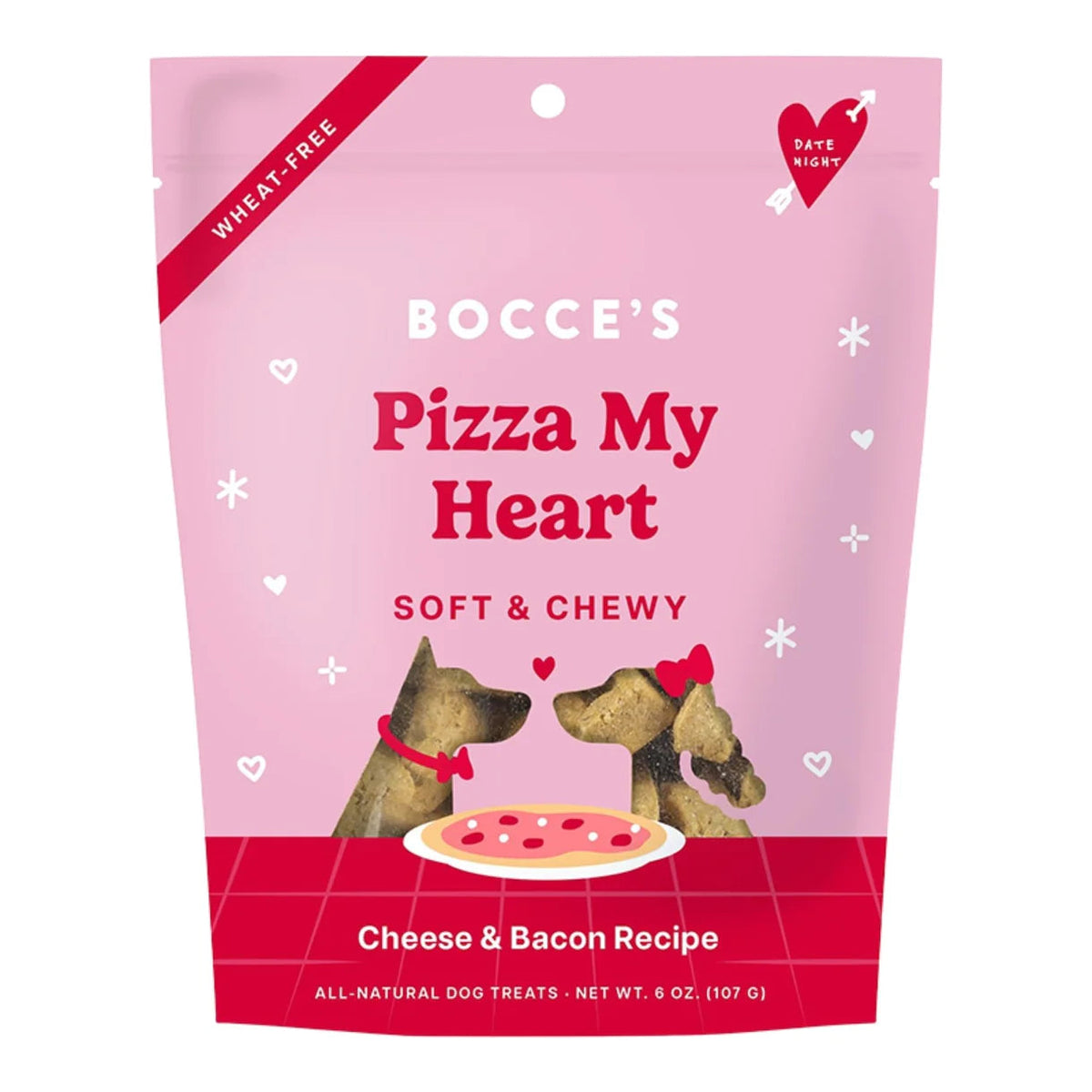 Bocce's Pizza My Heart Soft Chews 6oz-Four Muddy Paws