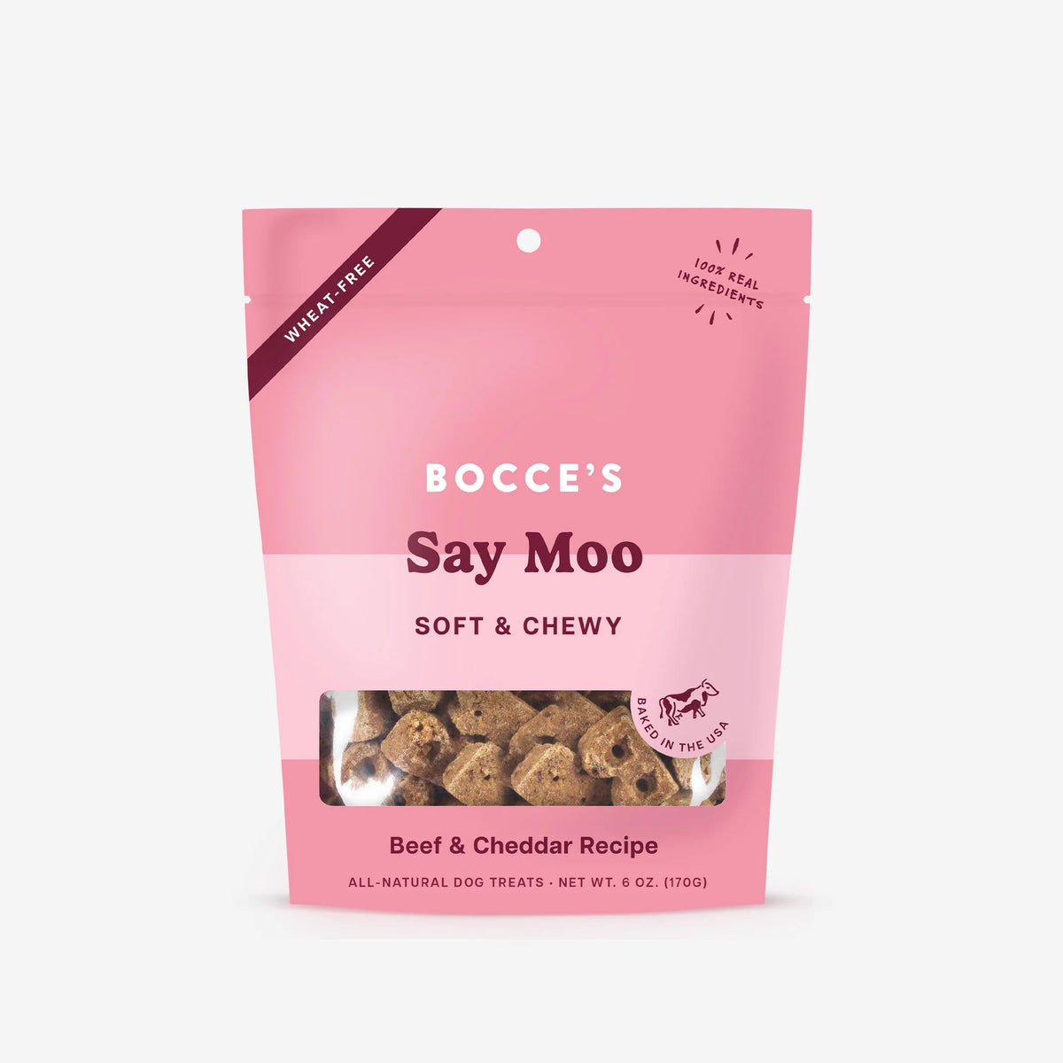 Bocce's Say Moo Soft Chews 6oz-Four Muddy Paws