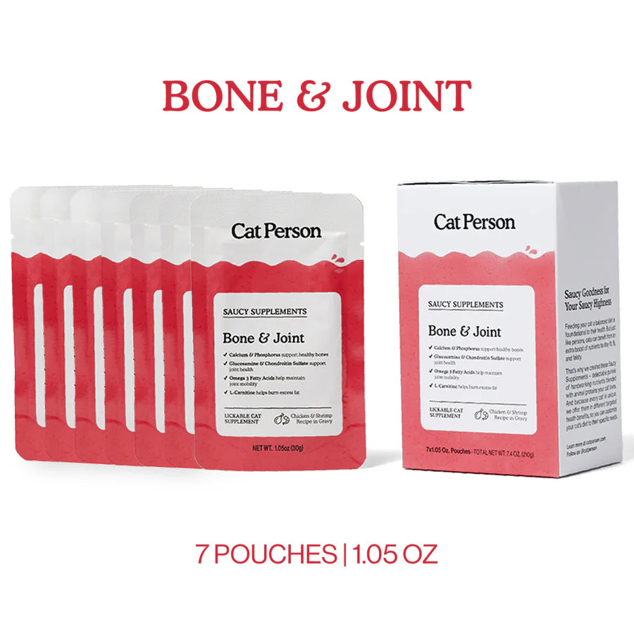 Cat Person Bone & Joint Support Supplement Chicken Pouch 1.05oz-Four Muddy Paws