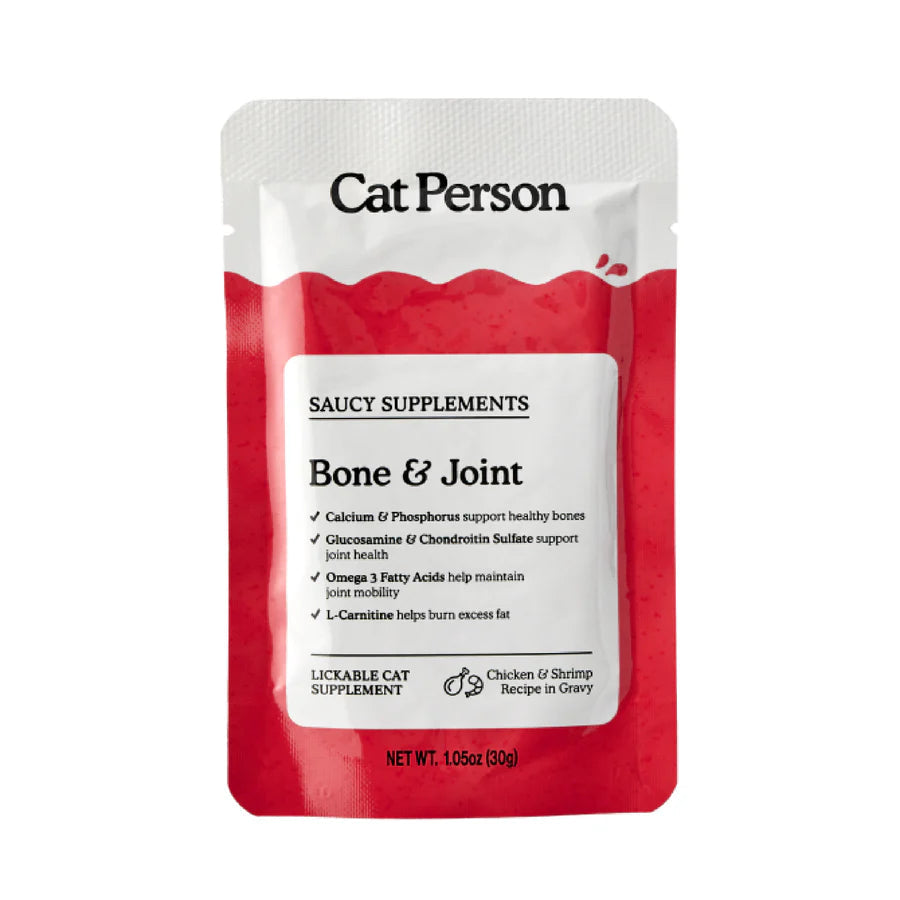 Cat Person Bone & Joint Support Supplement Chicken Pouch 1.05oz-Four Muddy Paws