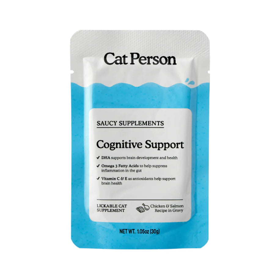 Cat Person Cognitive Support Supplement Chicken Pouch 1.05oz-Four Muddy Paws