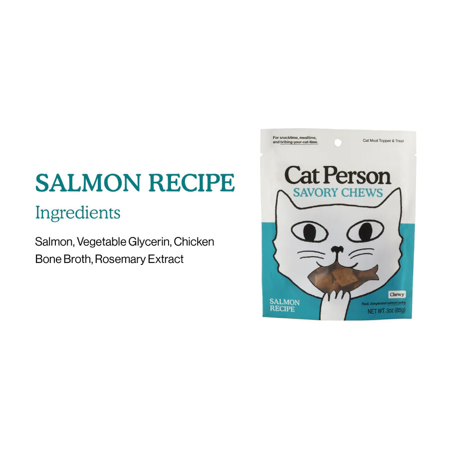 Cat Person Soft Chews Salmon Treats 3oz-Four Muddy Paws