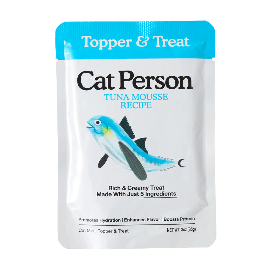 Cat Person Topper Tuna Mousse Cat Pouch 3oz-Four Muddy Paws