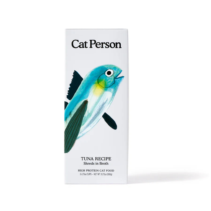 Cat Person Tuna Shreds in Broth Cat Cup 2.75oz-Four Muddy Paws