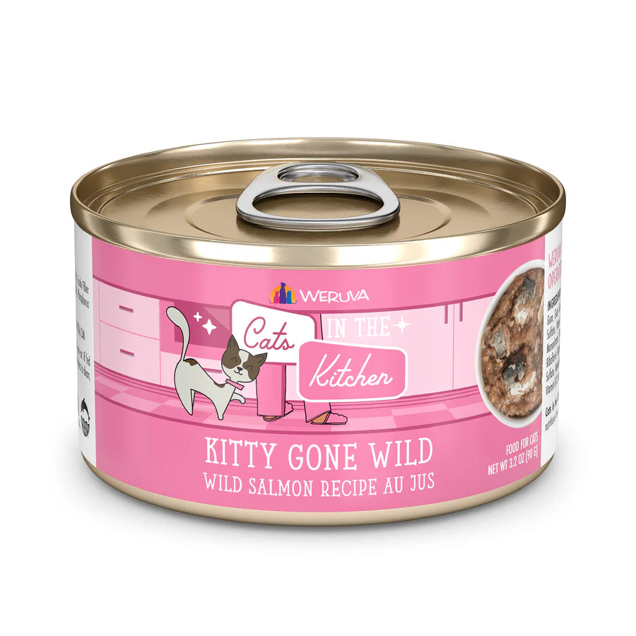 Cats in the Kitchen Cans Kitty Gone Wild 3.2oz-Four Muddy Paws